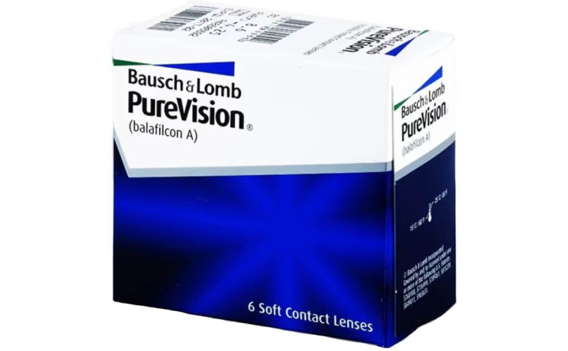 Едномесечни контактни лещи PureVision (6 лещи)